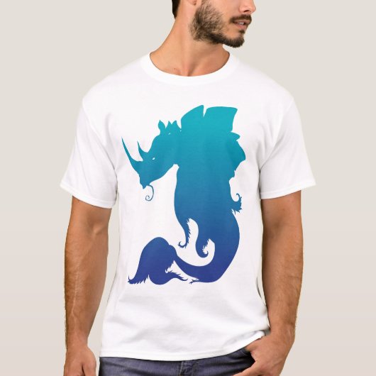Nashorn-Stego-Fische T-Shirt (Wasser) (Vorderseite)
