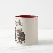 Nashorn und Büffel-Schachduell Tasse (Zentrum)