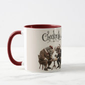 Nashorn und Büffel-Schachduell Tasse (Links)