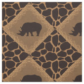 Nashorn und Tier-Druck-Diamant-Muster Stoff (Muster)