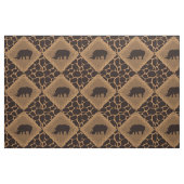 Nashorn und Tier-Druck-Diamant-Muster Stoff (Fat Quarter (45,7 x 55,9 cm))