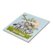 Nashorn versteckt sich  fliese (Seite)