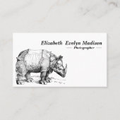 Nashorn von dürer visitenkarte (Vorderseite)