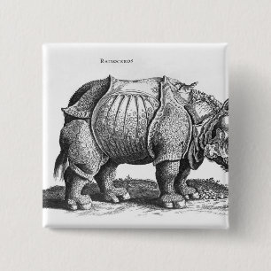 Nashorn, von 'Historia Animalium Button