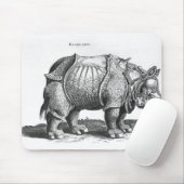 Nashorn, von 'Historia Animalium Mousepad (Mit Mouse)
