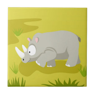 Nashorn von meinem Welttiere serie Fliese