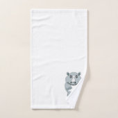 Nashorndesign Monogrammiert Badhandtuch Set (Handtuch)