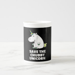 Nashornliebhaber-Geschenk Dickes Einhorn-Nashorn Porzellantasse