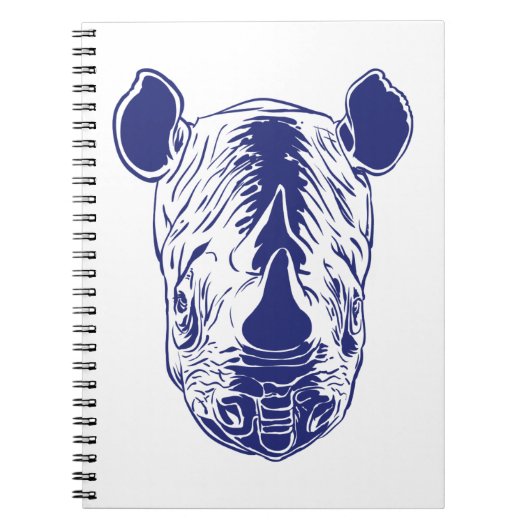 Nashornporträt Notizblock (Vorderseite)