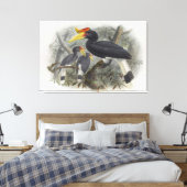 Nashornvogel Leinwanddruck (Insitu (Schlafzimmer))