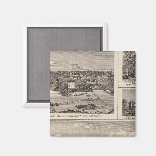 Nashua-Hof und Wohnsitz Magnet (Vorderseite/Rückseite)