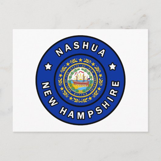 Nashua New Hampshire Postkarte (Vorderseite)