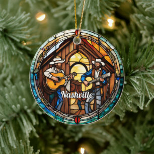 Nashvile Country Music Keramik Ornament