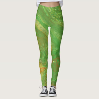 Nashville 2 Soft Green Abstrakte Leggings