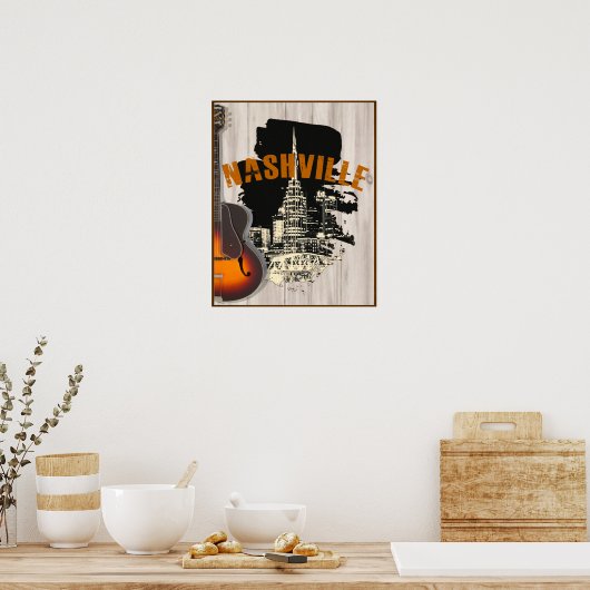 Nashville Acoustic Guitar Poster (Küche)
