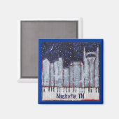 Nashville am Abend Magnet (Vorderseite/Rückseite)