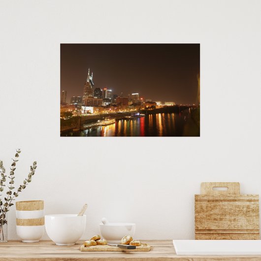 Nashville am Abend Print Poster (Küche)