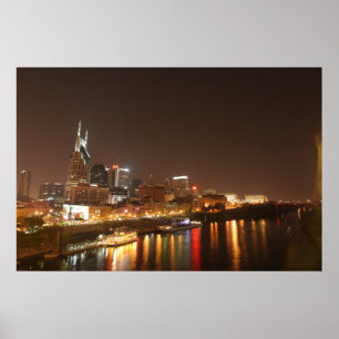 Nashville am Abend Print Poster