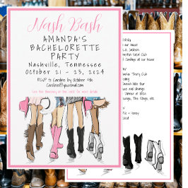 Nashville Bachelorette Fashion Weekend Tour Einladung