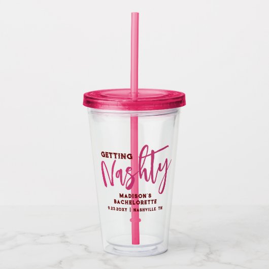 Nashville Bachelorette Get Nashty Favor Acryltrinkbecher (Vorderseite)