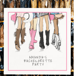 Nashville Bachelorette Hand Drawn Mode Custom Serviette