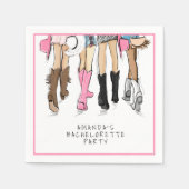 Nashville Bachelorette Hand Drawn Mode Custom Serviette (Vorderseite)