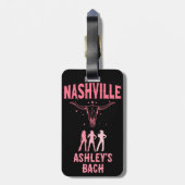 Nashville Bachelorette letzter Bash in Nash Cowgir Gepäckanhänger (Rückseite vertikal)