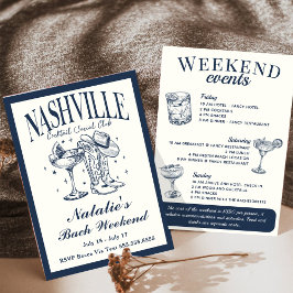 Nashville Bachelorette Rodeo Cocktail Tour Einladung