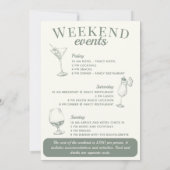 Nashville Bachelorette Rodeo Cocktail Tour Einladung (Rückseite)