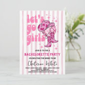 Nashville Bachelorette Rodeo Weekend Tour Einladung (Stehend Vorderseite)