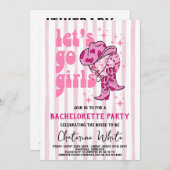 Nashville Bachelorette Rodeo Weekend Tour Einladung (Vorne/Hinten)