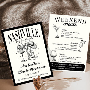 Nashville Bachelorette Social Cocktail Tour Einladung