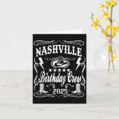 Nashville Birthday Bash 2025 Whiskey Theme Karte (Gelbe Blume)