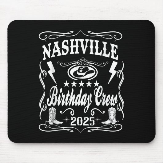 Nashville Birthday Bash 2025 Whiskey Theme Mousepad (Vorne)