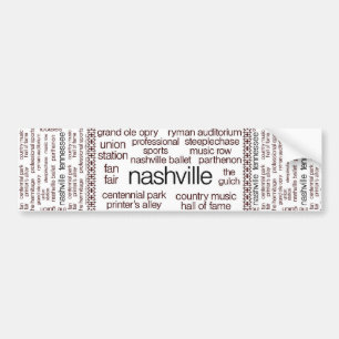 Nashville Brown Autoaufkleber