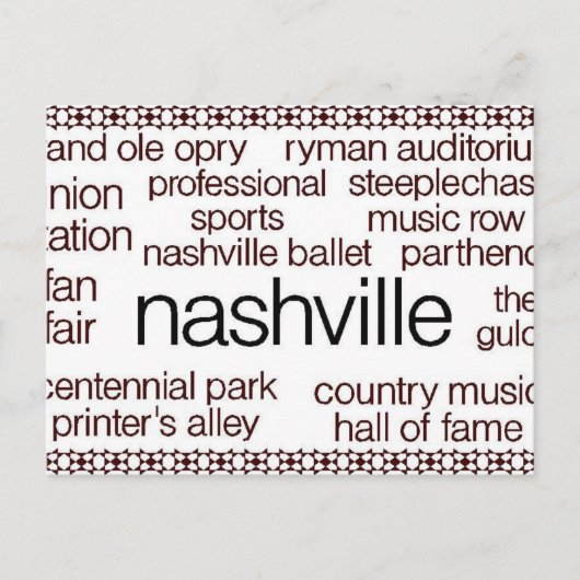 Nashville Brown Postkarte (Vorderseite)