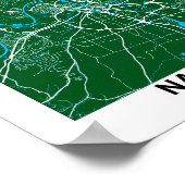 Nashville City Map Poster (Ecke)
