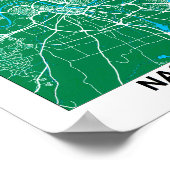 Nashville City Map Poster (Ecke)