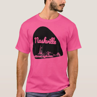 Nashville City Skyline on Plektrum T-Shirt