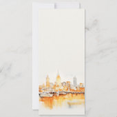 Nashville City Skyline Watercolor Wedding Menu Einladung (Rückseite)