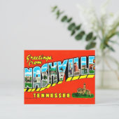  Nashville Colorful Greeting  Postcard Postkarte (Stehend Vorderseite)