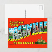 Nashville Colorful Greeting  Postcard Postkarte (Vorne/Hinten)