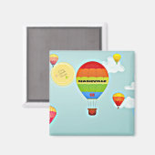 Nashville Colorful Hot Air Ballon Magnet (Vorderseite/Rückseite)