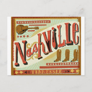 Nashville, Country Theme Postkarte