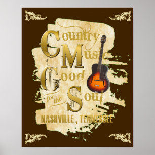 Nashville-Countrymusik gut für Soul-Plakat Poster