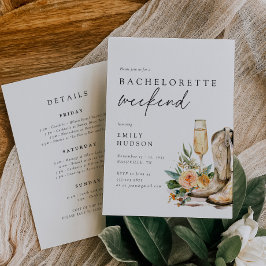 Nashville Cowboy Western Bachelorette Weekend Einladung