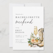 Nashville Cowboy Western Bachelorette Weekend Einladung (Vorderseite)