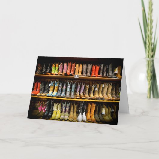 Nashville-Cowboystiefel-Gruß-Karte Karte (Vorderseite)