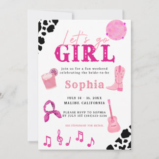 Nashville Cowgirl Last Rodeo Bachelorette Einladung