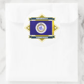 Nashville Diamond Runder Aufkleber (Tasche)